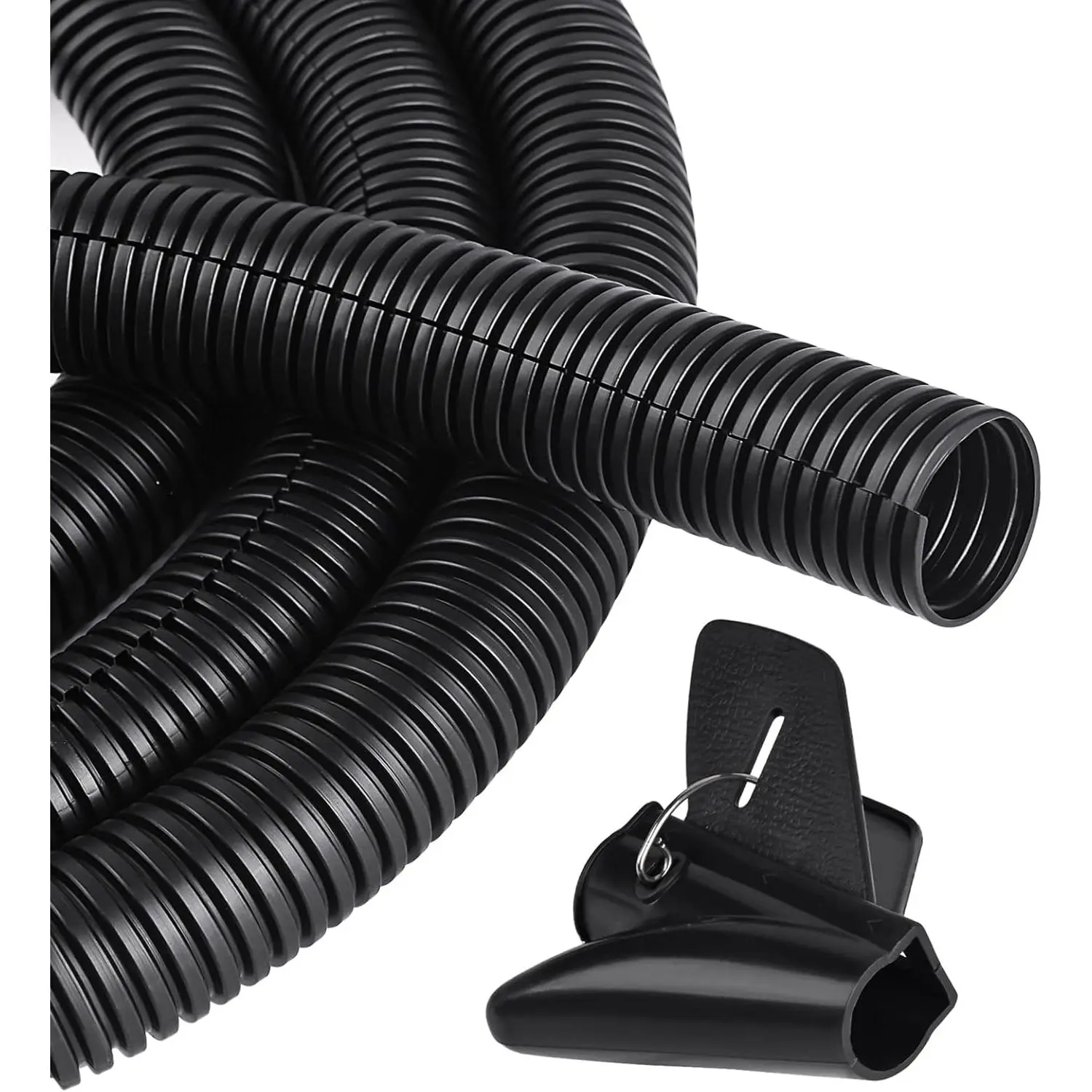 25ft - 1/2 inch Flame Retardant Split Wire Loom Tubing with Installation Tool - Flexible Wire Covers Cord Protectors