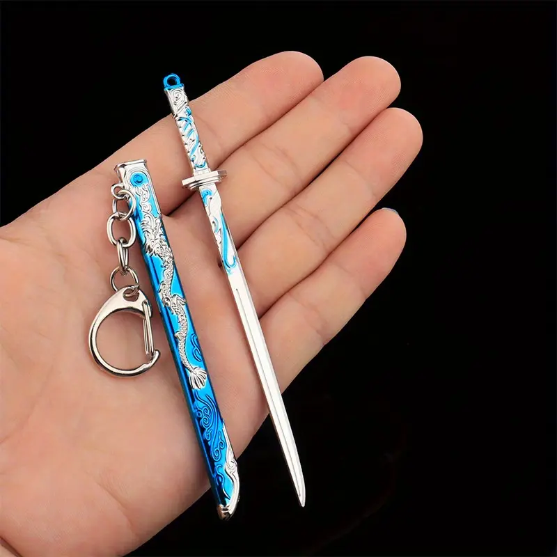 [Golden Dragon Sword Model] Five-Clawed Golden Dragon Sword- 1 Zinc Alloy Sword Model with Scabbard, Animation Game Merchandise Collection