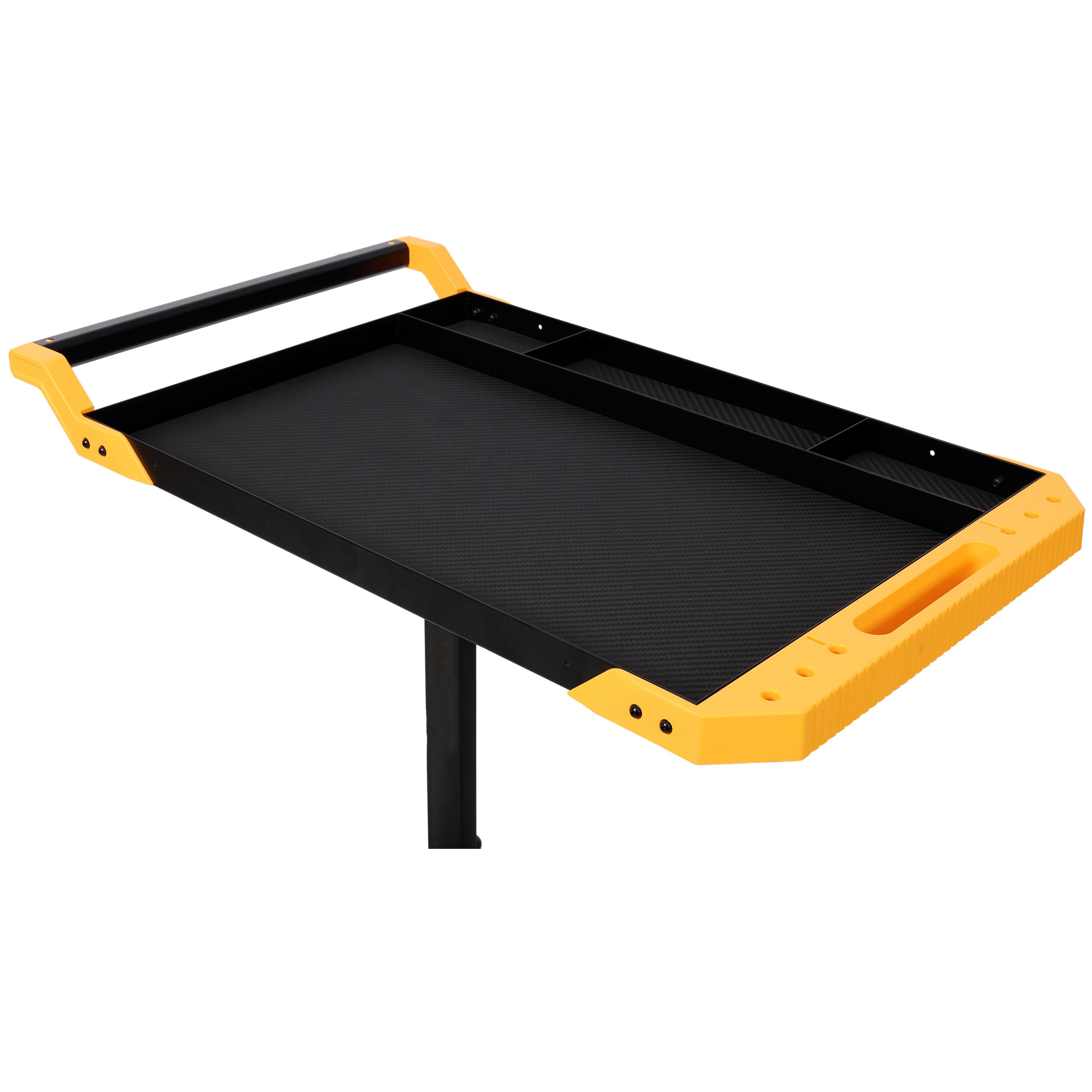 [LuckyNote] Adjustable Height Mobile Work Table with Rolling Wheels, Rolling Tray Table for Mechanics, Garages, Repair Shops, Warehouse, Workshop, and DIY