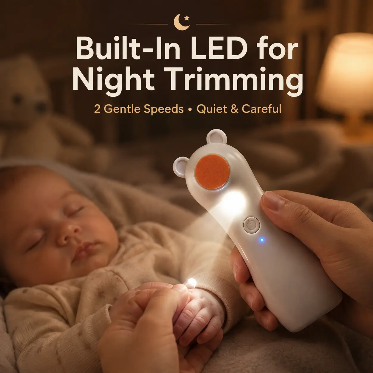 Little Rabbit Rechargeable Baby Electric Nail Grinder Baby Electric Nail Clipper Newborn Nail Scissors Mother and Baby Supplies