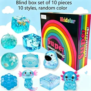 10-Piece Malt Sugar Stress Relief Fidget Toys, Creative Slow-Return Squishy, 10 Styles, Party Gift, Fun and Relaxing Sensory Play