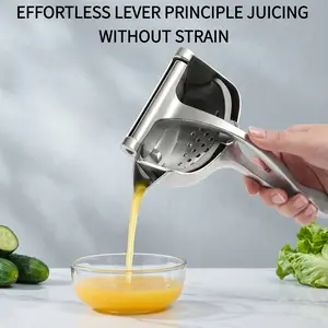 Hand Juicer Squeezer - Portable Multifunctional Manual Fruit Juicer Quiet Operation Easy Cleaning Detachable Head Press Sturdy Food Grade Juicermachine Kitchen Gadget Utensils-YY1