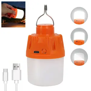 1PC USB-Rechargeable Camping Lantern, Portable Handheld Light, Hanging LED Tent Light, High-Brightness Illuminating Lantern 3 Light Mode Settings, Includes Hanging Hook Ideal for Emergencies, Camping, Fishing, Gardens, Emergency Lantern
