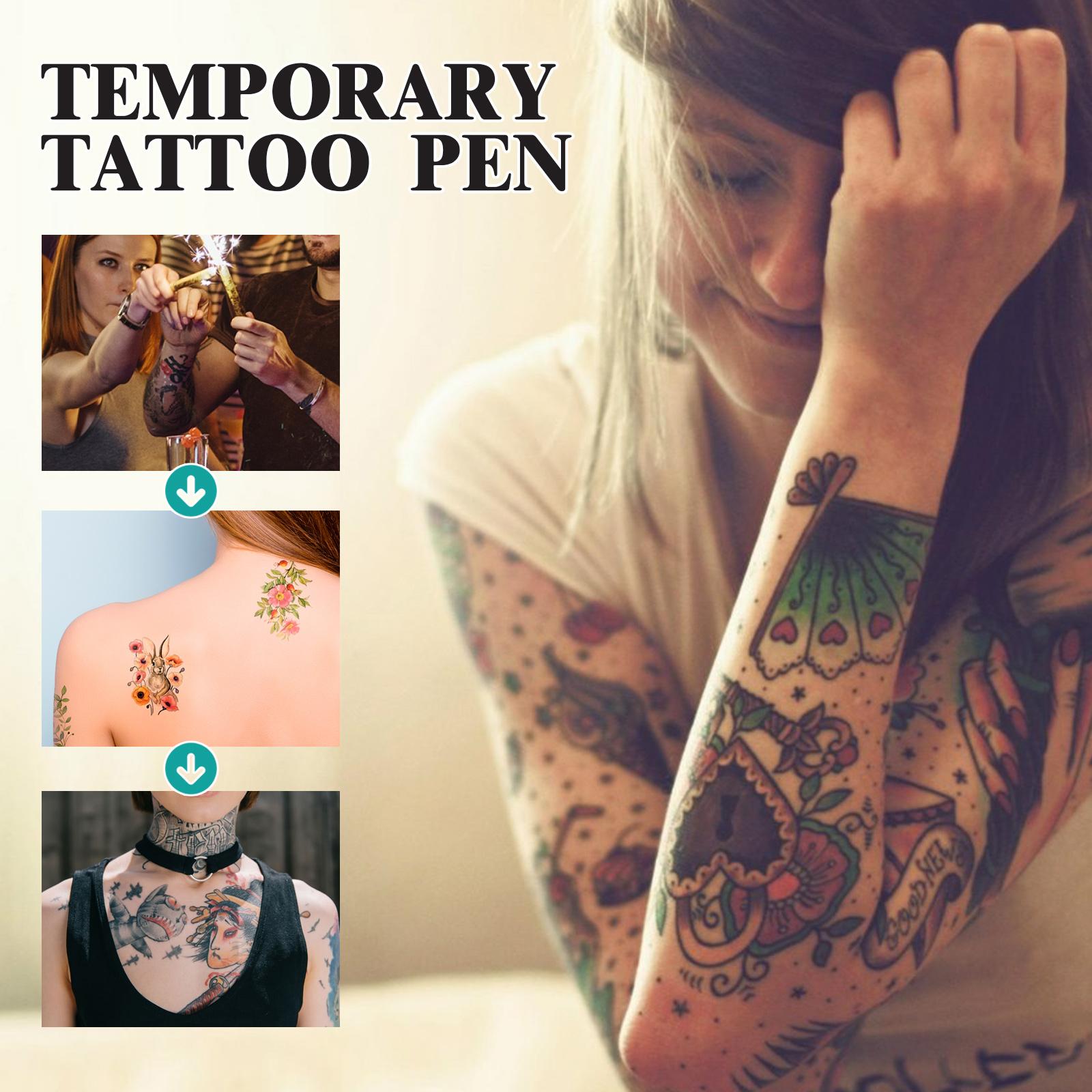 Temporary Tattoo Pen, Face Arm Body Multi-Color Painting DIY Makeup Graffiti Decoration Tattoo kit