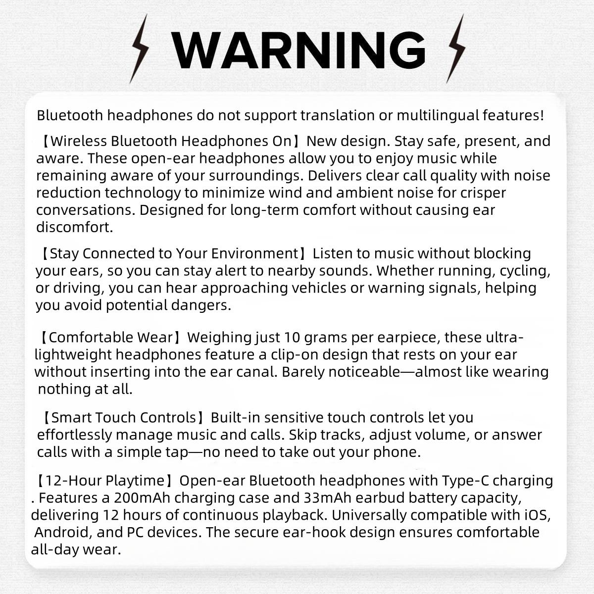 Wireless Ear Hanging Earphone, Ergonomic Design Earbuds with Charging Case, Bluetooth-compatible Fashionable Earbuds for Business Calls, Foldable Headset