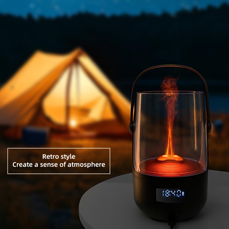 Flickering Flame Diffuser  Vintage 200ML remote control Humidifier with Timer & Auto Shut-Off for Relaxation room decor valentine day gift Smart Aromatherapy Diffuser essential oil aroma diffuser Aroma Diffuser with LED