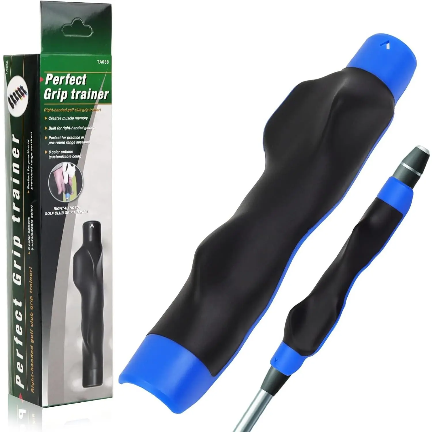 Golf Grip Trainer, Right Handed Golf Swing Trainer, Ensures Proper Posture & Tempo, Golf  Aid for  Levels