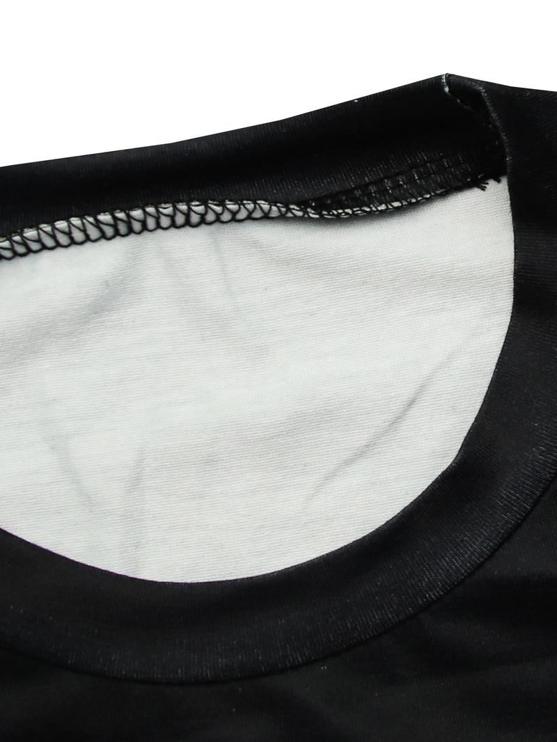 Women's Leopard Print Round Neck Tee Dress, Fashion Casual Boho Fashion Short Sleeve T-shirt Dress for Daily Outdoor Wear, Ladies Dress for Summer