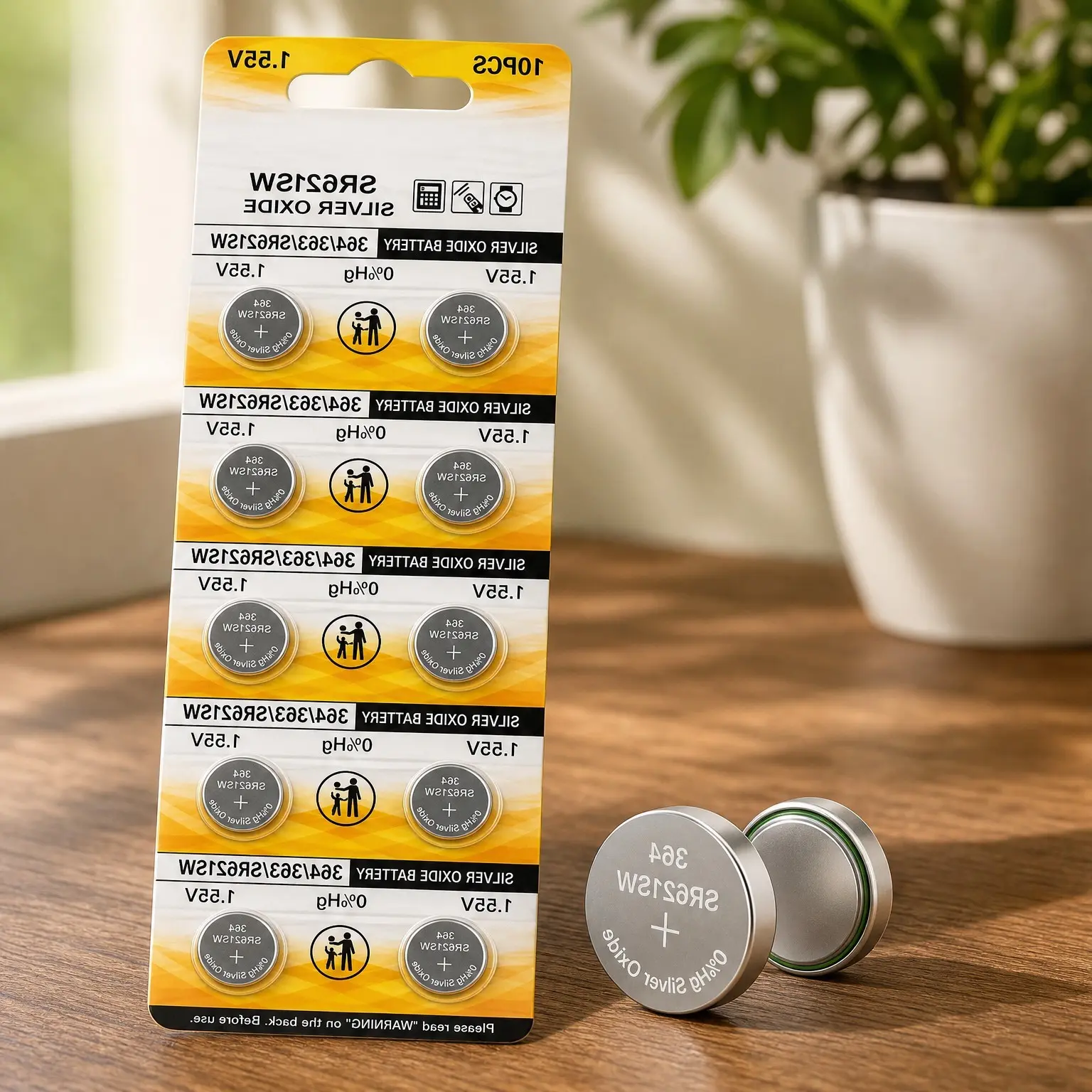 10 Pack 364 SR621SW 363 164 AG1 1.55V Silver Oxide Watch BatteriesGift