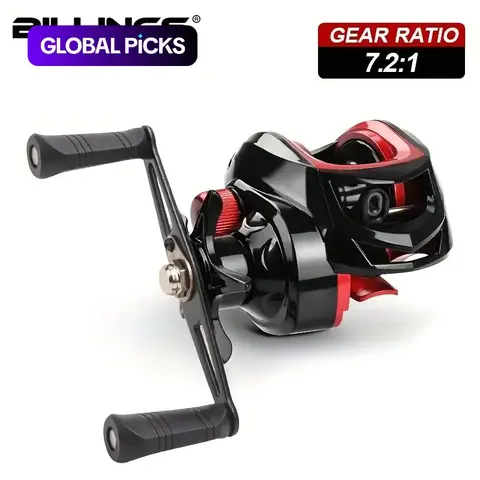 BILLINGS BR200 Series Baitcasting Reel, 7.2:1 Gear Ratio 18+1BB 18LB Max Drag Baitcasting Reel, Fishing Reel for Freshwater Saltwater, Fishing Accessories, Fishing Supplies, Fishing Tackle, Fishing Equipment, Fishing Stuff