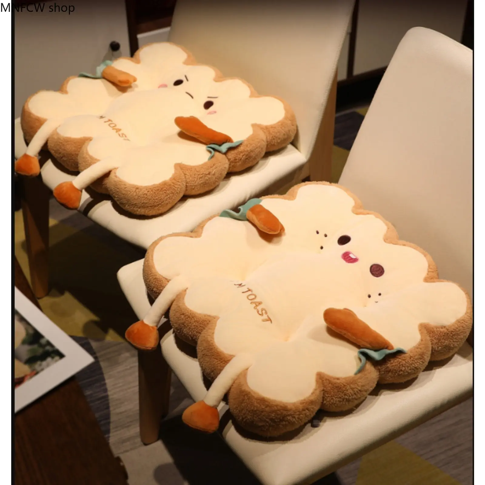Plush Cartoon Toast-Shape Car Seat Cushion with Back Support, Soft Cotton Machine-Wash Universal Automotive Interior Accessory for Driving (Sports & Outdoor Camping & Hiking Hammock Companion), Car Seat Accessories, Car Interior Cushions
