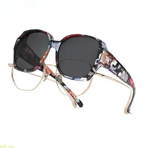 Oversized Polarized Sunglasses for Unisex – Geometric Angular Frame, UV400 Anti-Glare Protection, Lightweight & Flexible Design, Trendy Fit Over Shades, Perfect for Prescription Glasses & Outdoor Fun