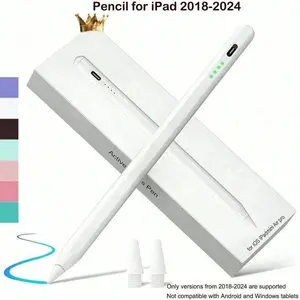Active Stylus Pen for iPad Pro/air, High Sensitivity, No Bluetooth-compatible, LED Battery Indicator, Replaceable Tip, Ideal Easter Gift