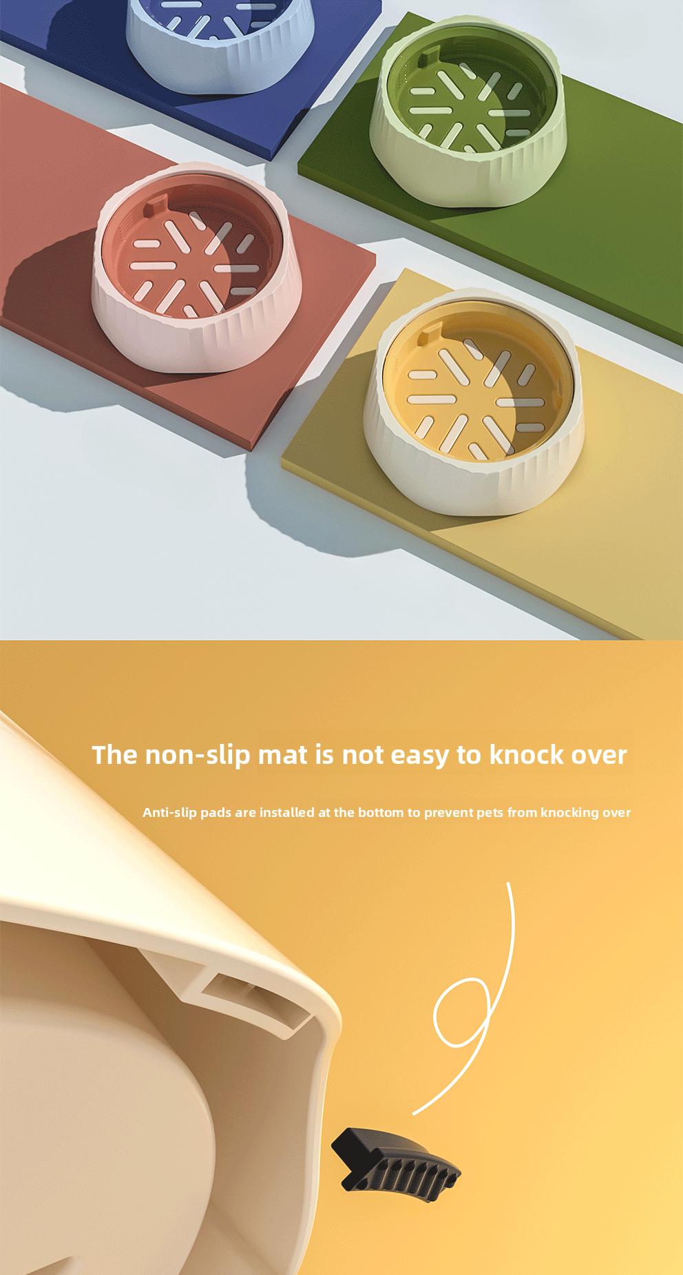 Slow Feeder Dog Bowl Cat Bowl Anti Choke Interactive Dog Bowls with Non Slip Base Anti Tip for Pet Eating Training Multiple Use