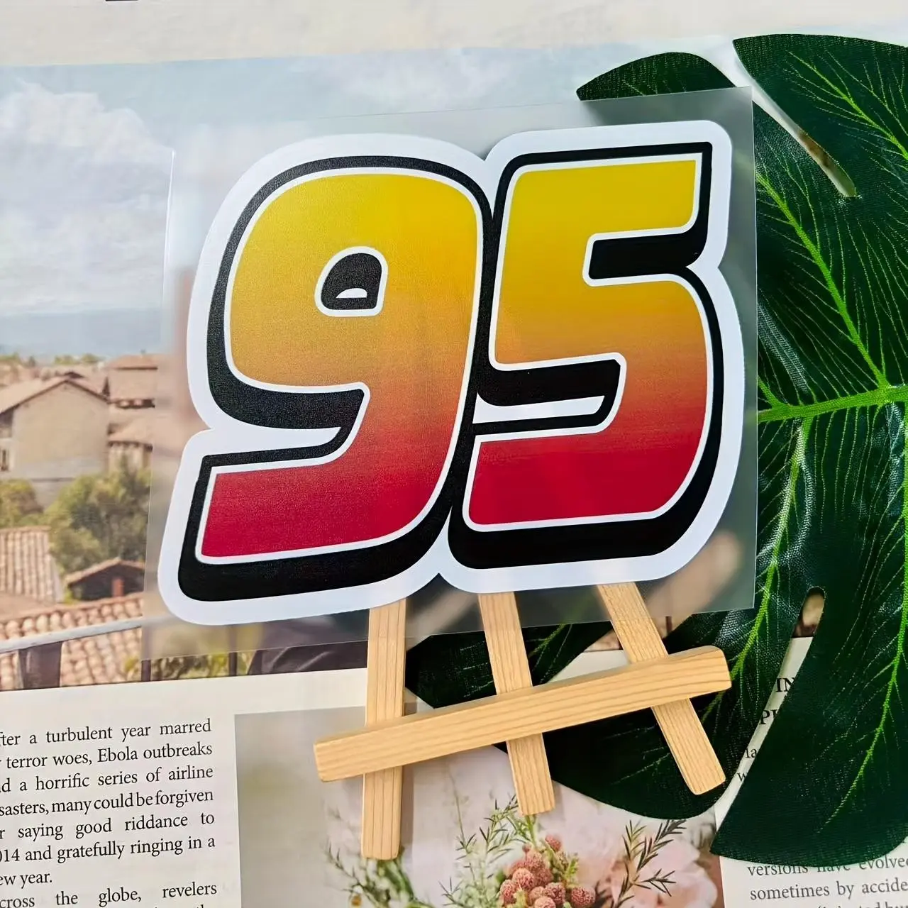 1PC Street Motorsport Decor Sticker (for JDM tuned car window) Number 95 Holographic logo design, trendy racing vibe, Window Decals For Vehicles, Sticker For Cars
