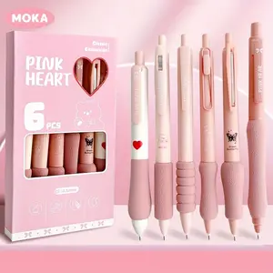 6/12pcs Comfort Grip Pens, Christmas Gifts, Student Exam Neutral Pens 0.5mm, Office Supplies, Back-To-School Season Gifts
