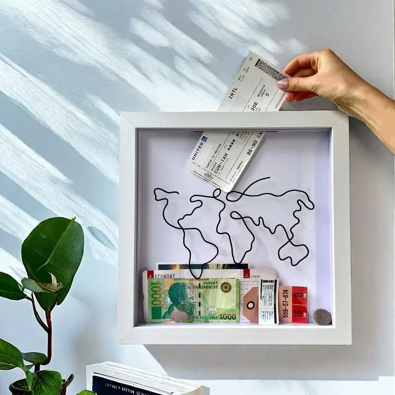 Popular hollow 3cm concert ticket stub storage photo frame, scenic spot airplane ticket storage picture frame, travel ticket storage box, travel record photo frame, postcard collection, commemorative photo frame storage box