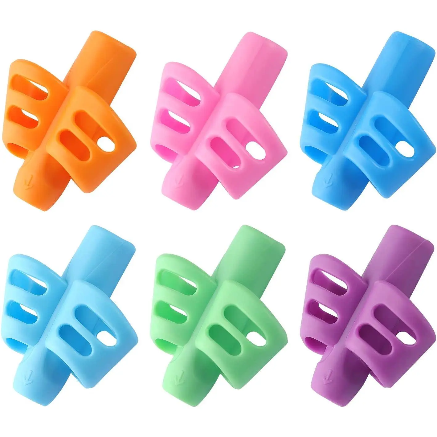 6 Pack Pencil Grips for  Handwriting Pencil Grippers | Pencil Writing Aid Grip Posture Correction Tool for    Special Needs