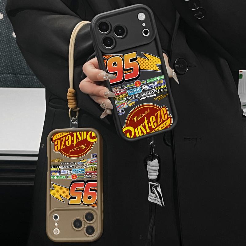 Lightning Mcqueen Pattern Suitable For Iphone And Samsung Galaxy 17 Air 16 Pro Max 15 14 Plus 13 12 11 Xr Xs S25 S24 S23 Tpu Bumper Shock - Absorbing Soft Shell , Silicone Protective Cover , With Safety Rope Protection Phone Case Lightning Mcqueen Pattern Suitable For Iphone And Samsung Galaxy 17 Air 16 Pro Max 15 14 Plus 13 12 11 Xr Xs S25 S24 S23 Tpu Bumper Shock - Absorbing Soft Shell , Silicone Protective Cover , With Safety Rope Protection Phone Case
