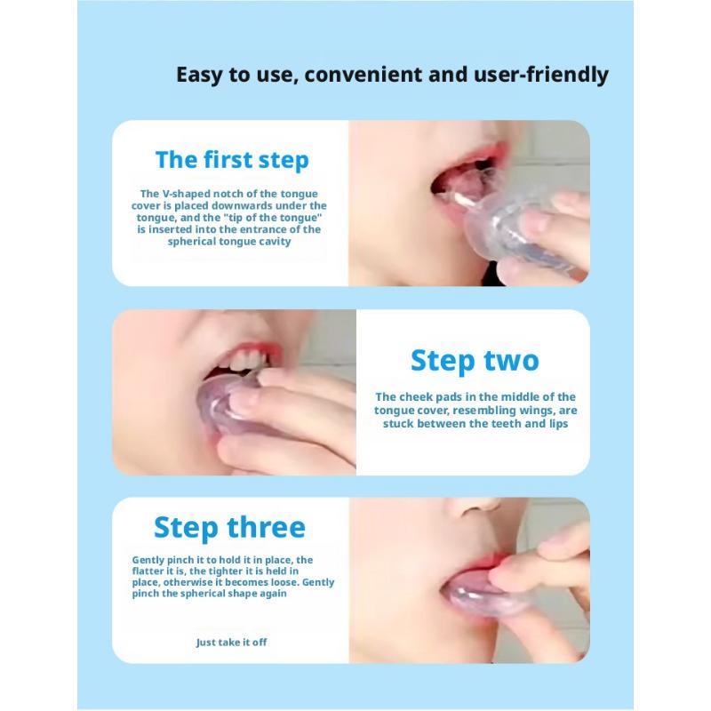 2pc New Snoring Device Tongue Cover Silicone Snoring Device Anti-snoring Respirator Sleep Device Snoring Device Snoring Device Transparent