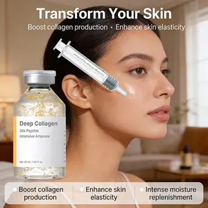 2 Boxes 30ML Silk Collagen Peptide Ampoule Essence, Fda Listed, Biotech Formula, Single Pack, Ideal for Skin Care Routine