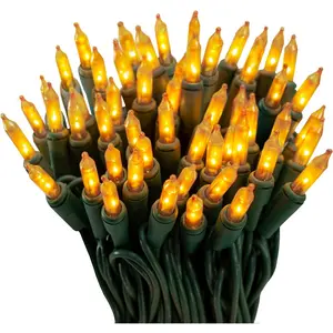 100 Gold Frost Christmas Lights on a Green Wire String, UL Approved, Indoor and Outdoor Use, 18 Foot of Lighted Length, 20 Foot of Total Lengthfidget toys