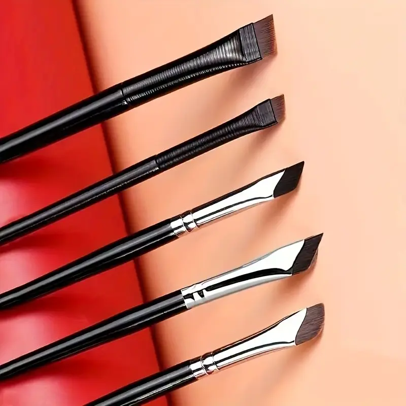 5-Piece Precision Eye Makeup Brush Set, Includes Dagger Liner Brush, Angled Liner Brush, Eyebrow Brush, Perfect for Travel and Gifts, Eye Brushes for Makeup