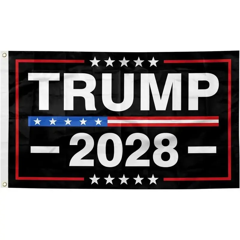 Trump 2028 Rectangular 3x5 ft Durable Fade Resistant Polyester Outdoor Flag with Brass Grommets, Yard Decor, Garden Flags for Outside, Home Decor Tapestry for Indoor Use