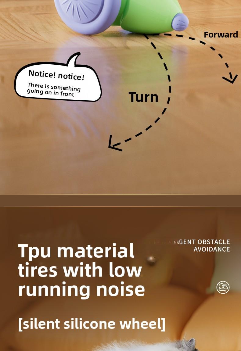 Pet toy - Self-amusement device to relieve boredom for cats.Electric mouse, intelligent running vehicle.Cat and mouse toy "Mimi"