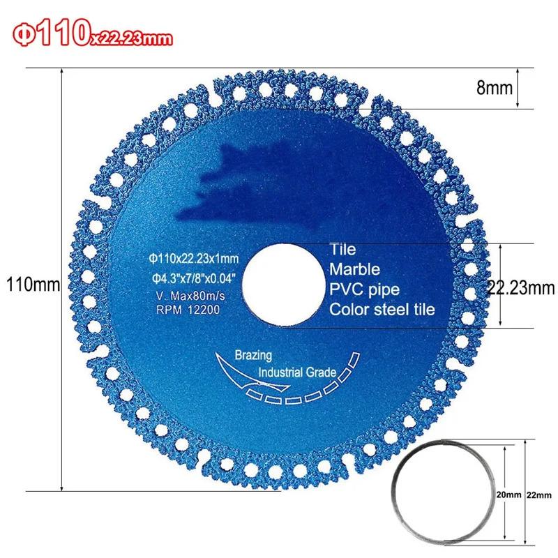 Size:(3,5,10,20pcs)Brazed Diamond Saw Blade Ultra Thin Saw Blade Ceramic Tile Glass Cutting Disc Indestructible Cutting Discs Angle Grinder Tool