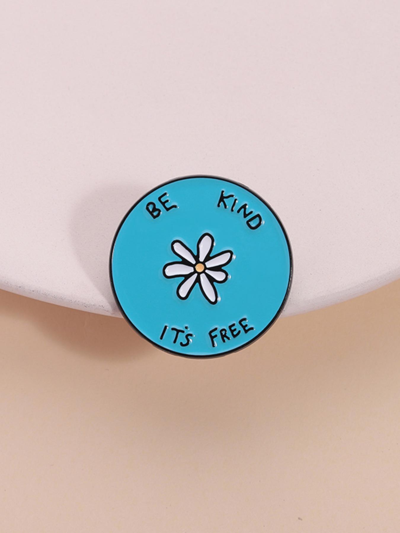 Daisy Flower Design Brooch, Cute Round Enamel Pin, Fashion Accessories for Women & Men, Trendy All-match & Exquisite Brooch for Birthday Gift, Floral Pins, Lapel Pin