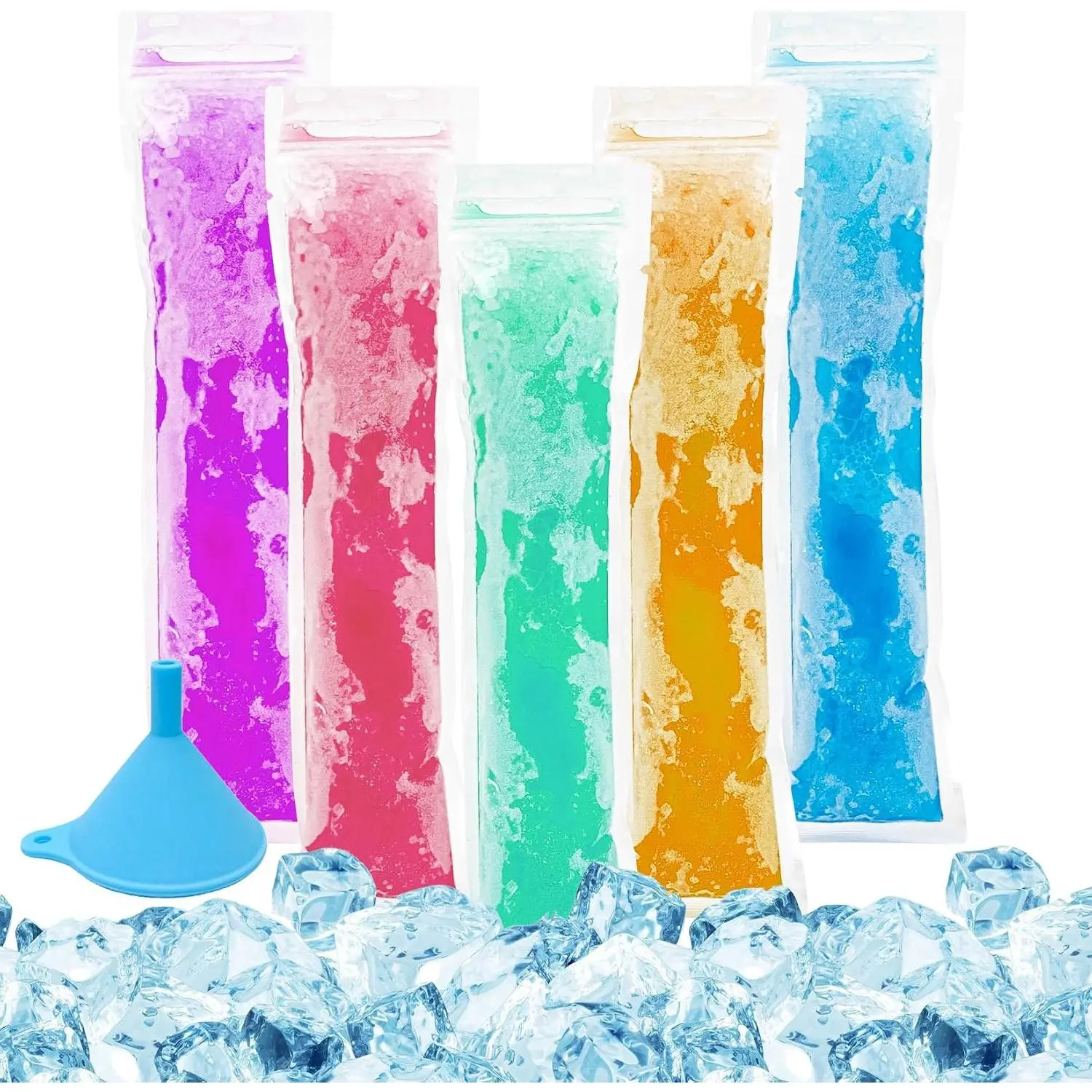 100 Popsicle Bags Sealable  - Plastic Yogurt Popsicle Tubes