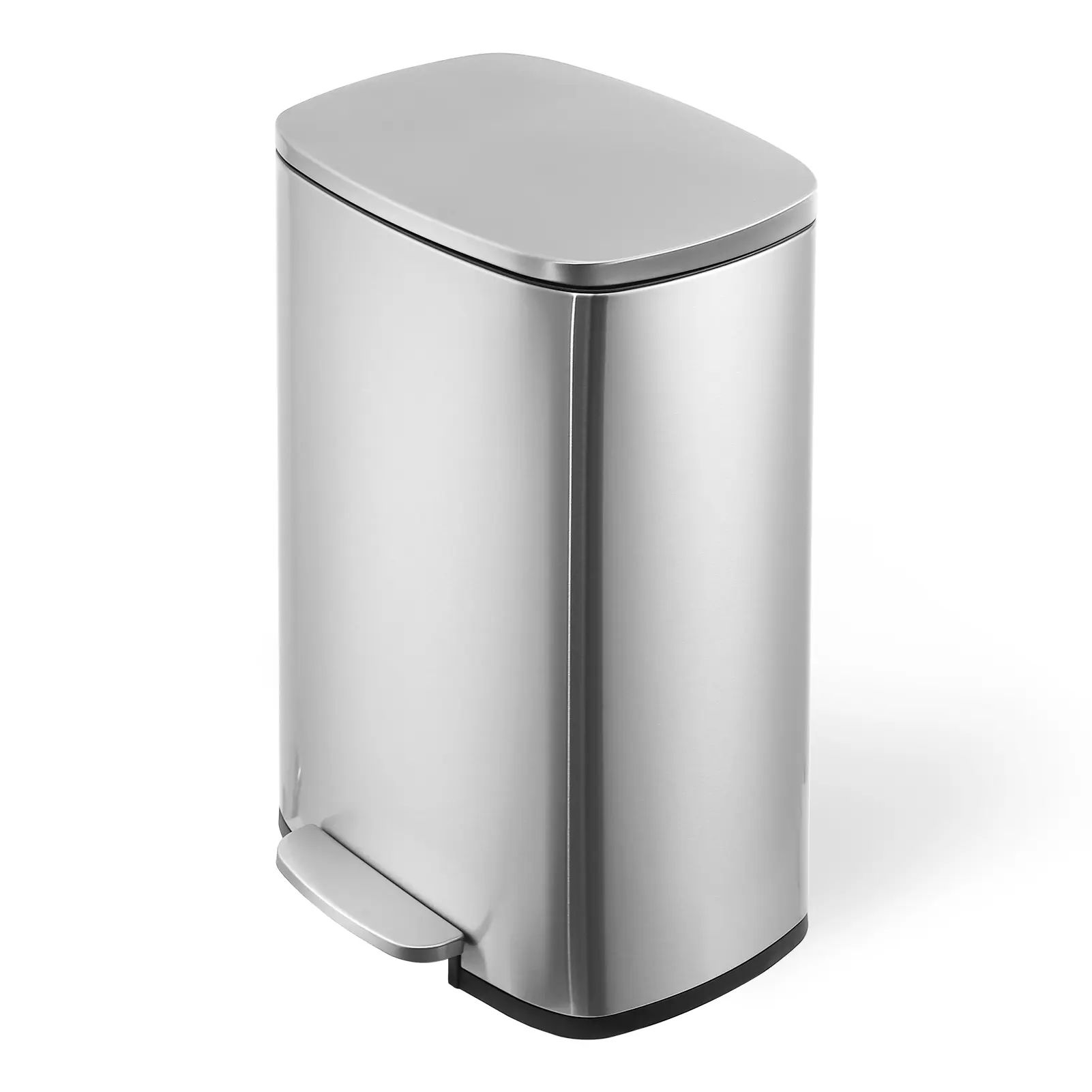 Garvee Hands-Free Pedal Kitchen Trash Can 13 Gallon – Stainless Steel Waste Bin with Soft-Close Lid, Fingerprint-Resistant, Removable Inner Bucket, Space-Saving Design for Home, Office, Bathroom