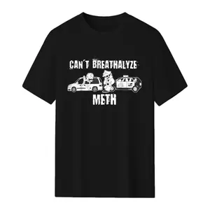 Men's Funny Can't Breathalyze Meth Humor Quote Saying T-Shirt