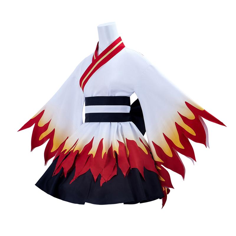 Demon Slayer Cosplay Costume Rengoku Kyoujurou Fanart Costume Women Japanese Kimono Outfit Costume Demon Slayer Cosplay Costume Rengoku Kyoujurou Fanart Costume Women Japanese Kimono Outfit Costume