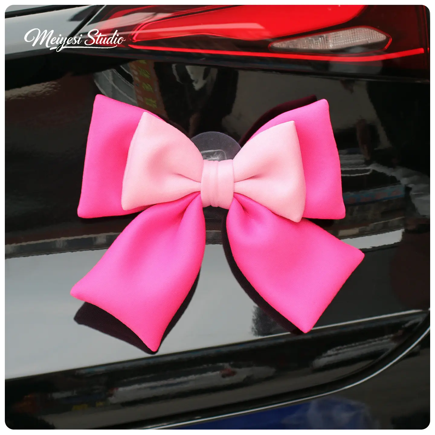 Rose Pink Color Matching - [Large] Bow/Viscose - R