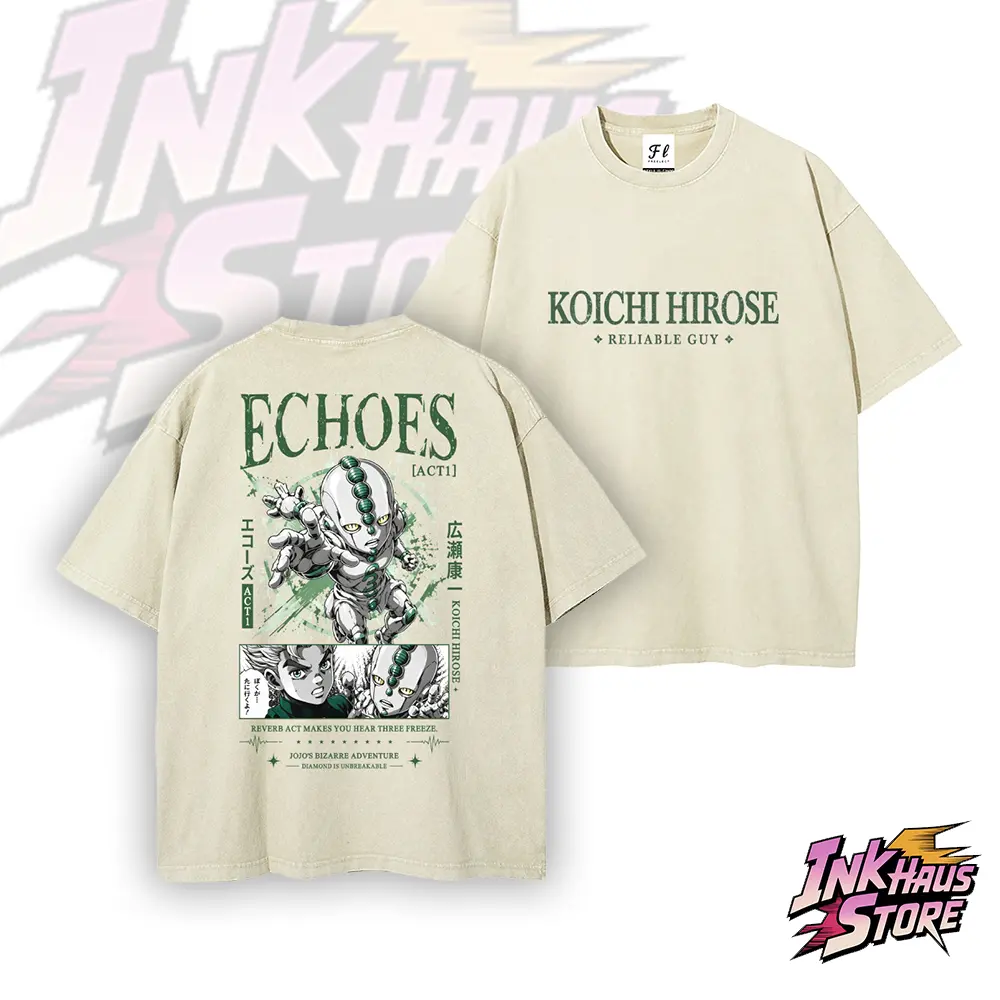 Koichi Hirose Vol.1 JoJo Part4 Echoes ACT1 Vintage Washed Tee