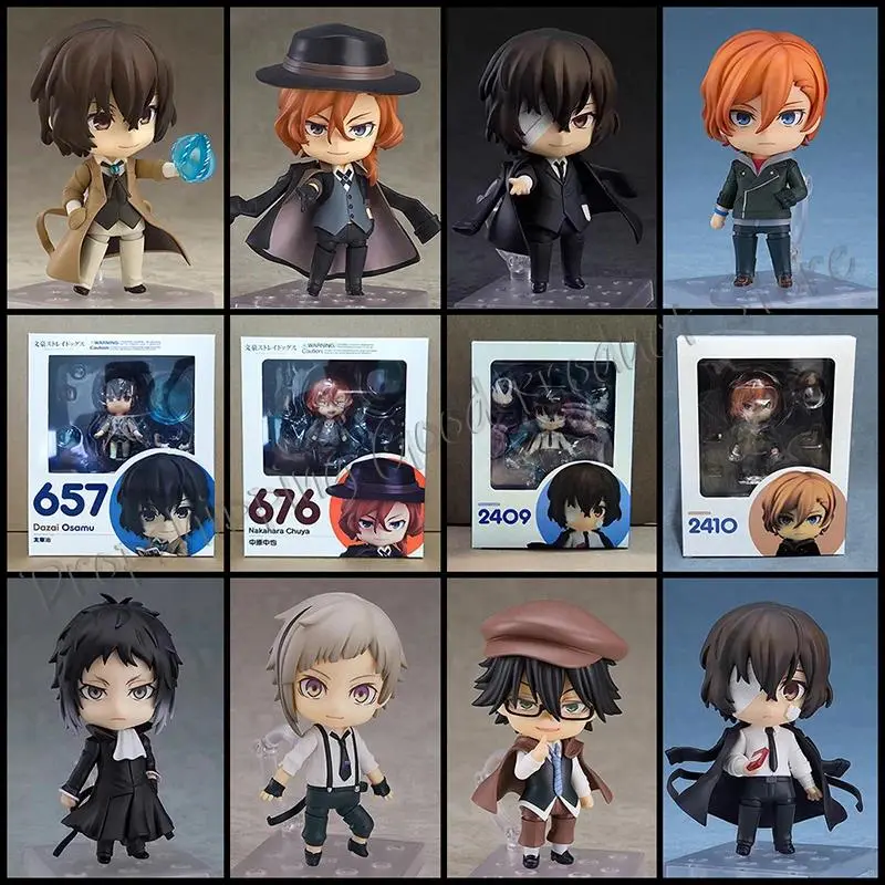 Bungo Stray Dogs Anime 893# Nakajima Atsushi Dazai Osamu Edogawa Rampo Figures Toy Cartoon Model Movable Doll Ornament Xmas Gift