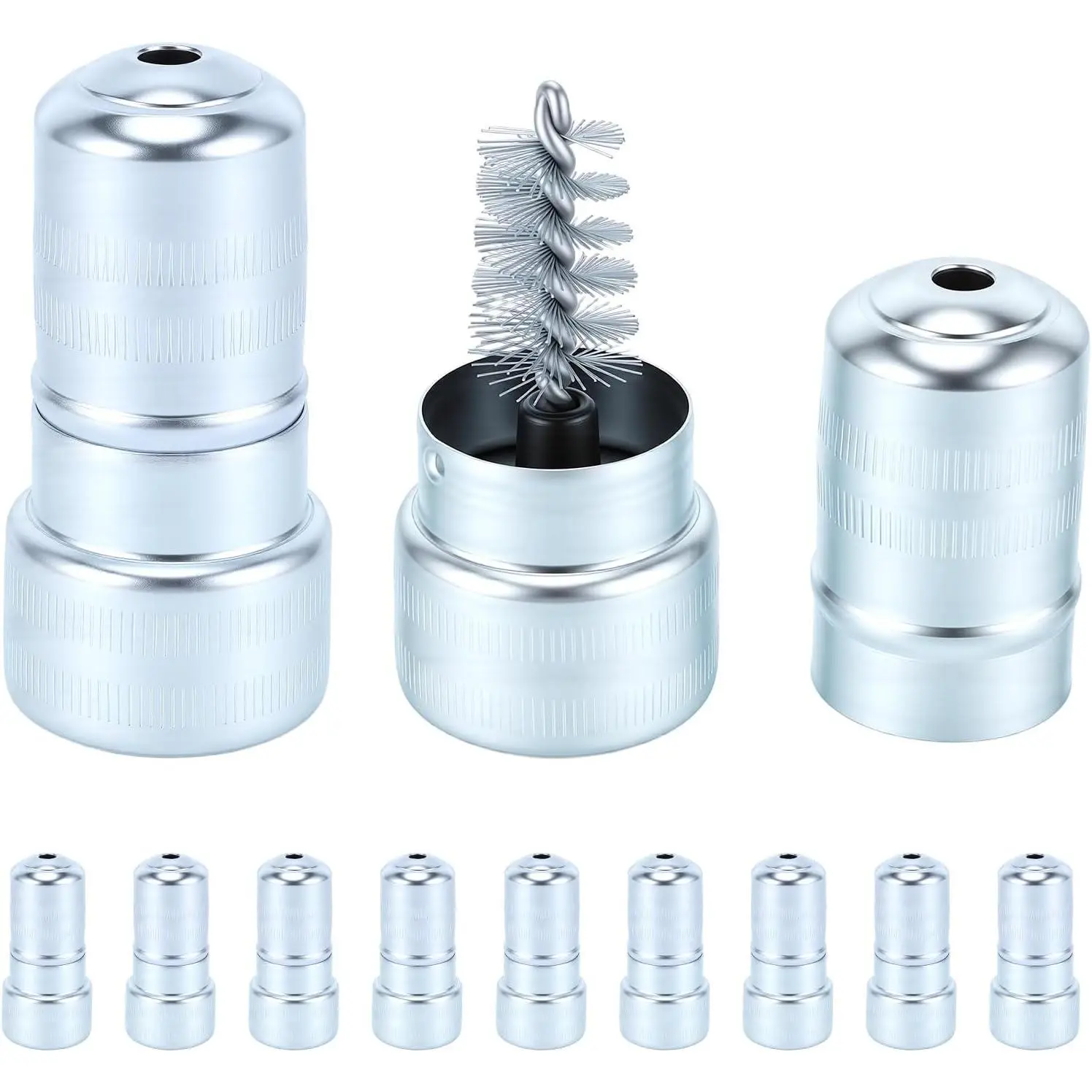 10pcs Stainless Steel Battery Tterminal Cleaner,Battery Terminal Cleaning Brushes, Universal Battery Post Cleaner Tool for Car, Truck, Marine Top & Side Terminals Dirt Removal