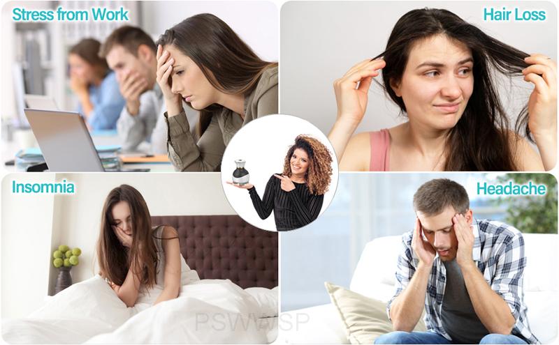 Portable electric scalp massager suitable for both pets and humans. Promotes hair growth, relieves stress, and enhances bonding. Rechargeable and waterproof head massager with deep kneading and stress-relieving functions.