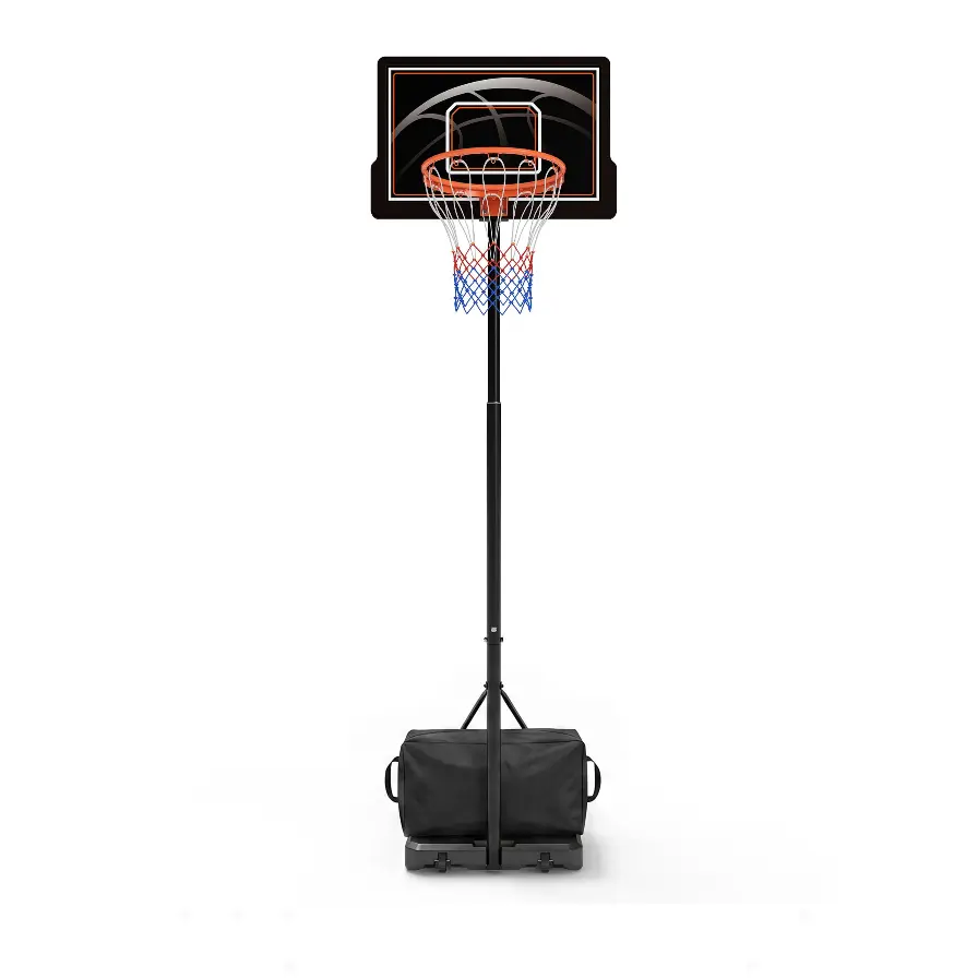Portable Adjustable Basketball Hoop for Kids & Adults – Height 5.8-10ft – 44-Inch Backboard with Net & Large Base – Indoor Outdoor Use, Pool, Driveway, Backyard – Black America