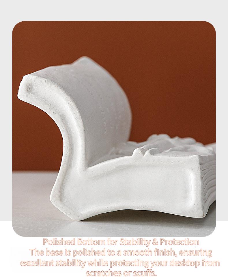 INS ceramic bookend stand creative human body vase home bookshelf desktop storage office bookend decoration