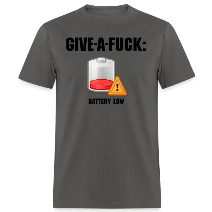 Low Battery Warning Battery Emoji Sarcastic Graphic Comfort Cotton Oversized Cute Fashion Outfit Tee, Tired Mood Humor Gift For Him Her, Ideal Present For Exhausted Friends Family Valentine's Day Casual Shirt