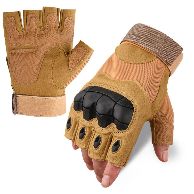 Outdoor sports gloves, tactical gloves, non-slip soft shell protective palm pads, touchscreen combat training gloves for men and women, full-finger and half-finger gloves