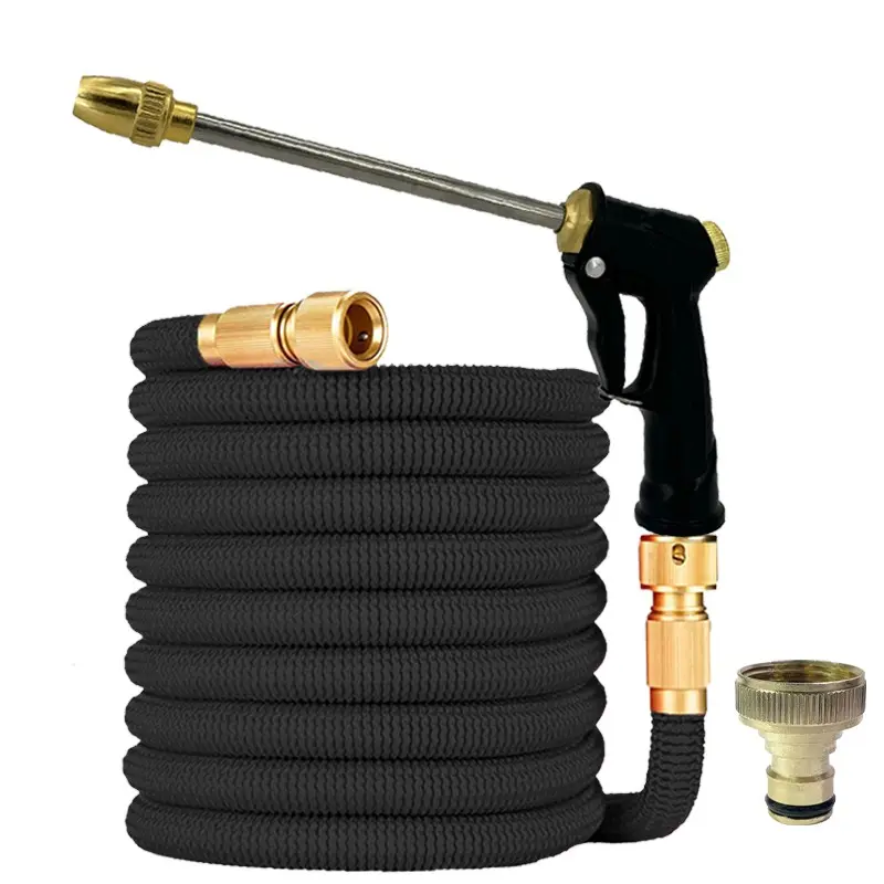 Leak Proof Expandable Water Pipe Kit, High-Pressure Cleaning Spray Gun, Anti Twist Flexible Magic Hose for Household Outdoor Cleaning and Car Maintenance