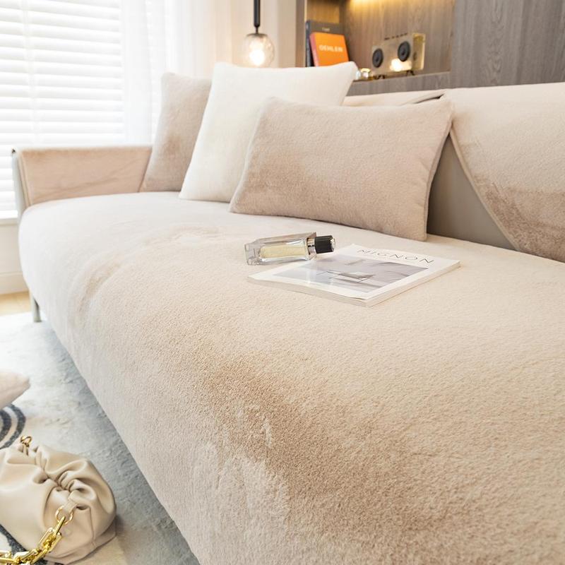 Solid Color Sofa Cover, 1 Count Soft Comfortable Sofa Towel, Non-slip Couch Cover, Sofa Protector for Home Living Room, Bedroom