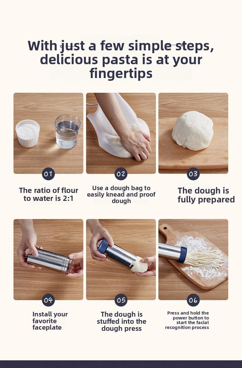 Multifunctional Handheld Noodle Maker Wireless Electric Household 5-Head Noodle Press Portable Rechargeable Kitchen