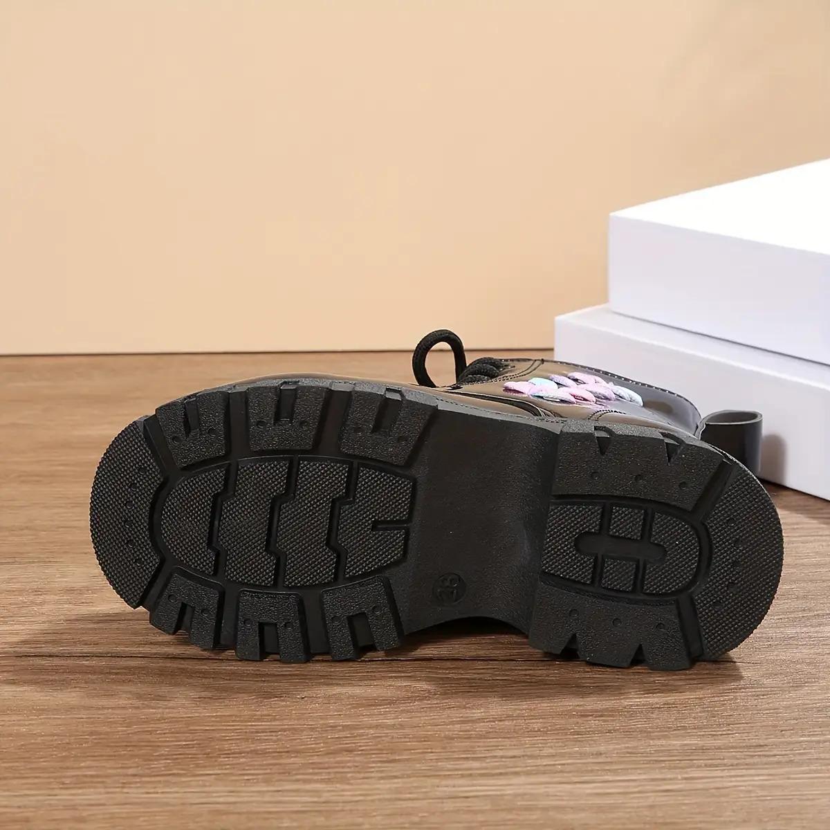 Girls' Casual Fashion Mid-Calf Boots with Lace-Up & Side Zipper Closure - Durable Faux Cover, Round Toe, TPR Sole - Perfect Fall/Winter Outdoor Activities, Casual Wear Boots |                   Playful Design |                   Durable Boots1011