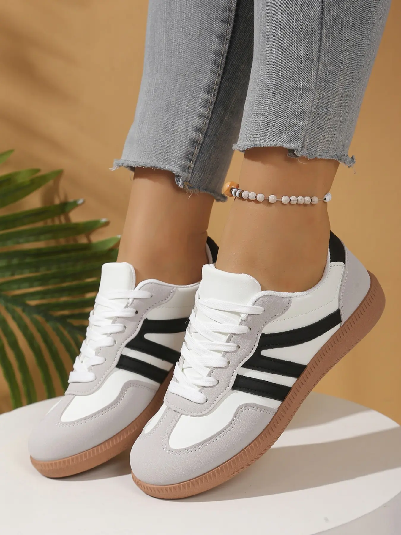 Women's New Couple Casual Shoes, Vintage Classic Sports Sneakers, PU Leather Laces, Soft Comfortable Eva Sole, All Seasons, Fashion Street Style