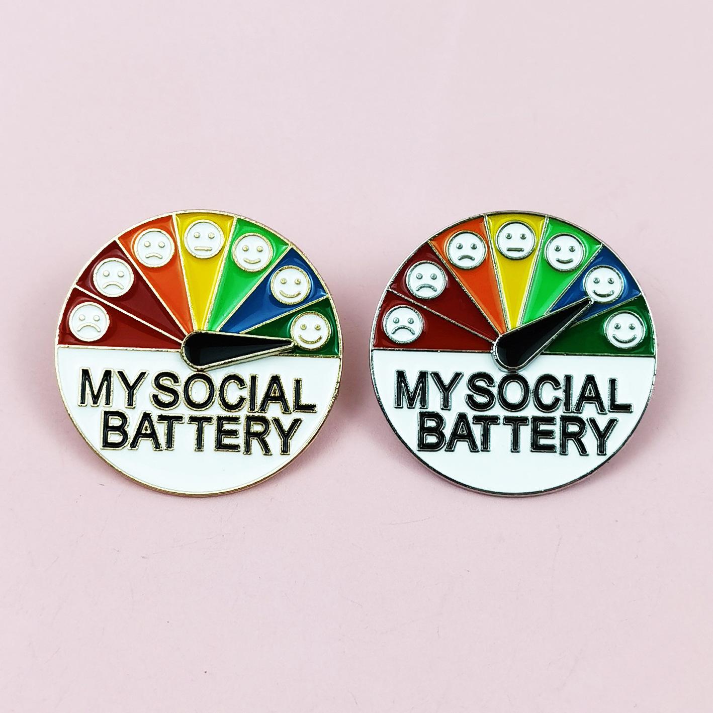 Creative mood switch brooch - rotating pointer fashion accessory metal pin badge rainbow spinner Creative mood switch brooch - rotating pointer fashion accessory metal pin badge rainbow spinner